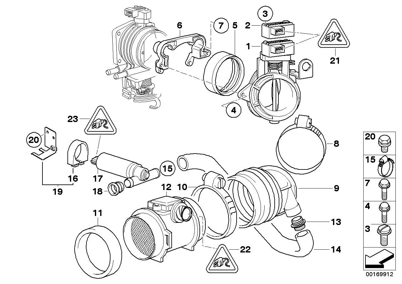 BMW Formschlauch E38 E39 13411740950 - 5er E39, 7er E38