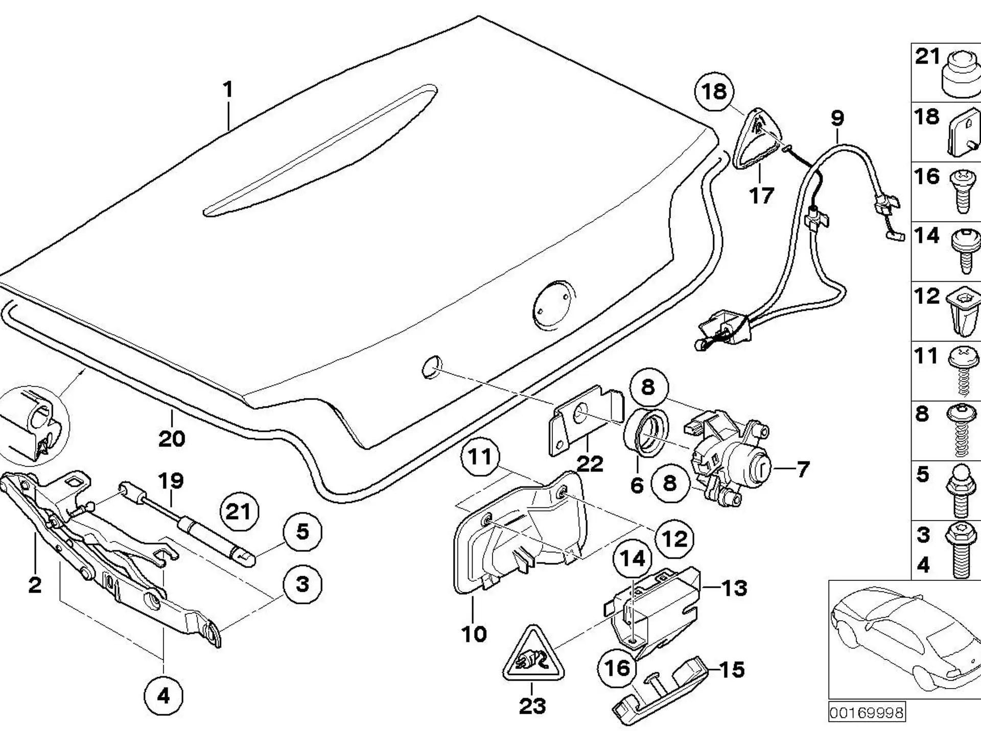 BMW Gummikappe E46 E82 E85 E88 E90 E91 E92 F22 F23 F87 F87N R59 51248391066