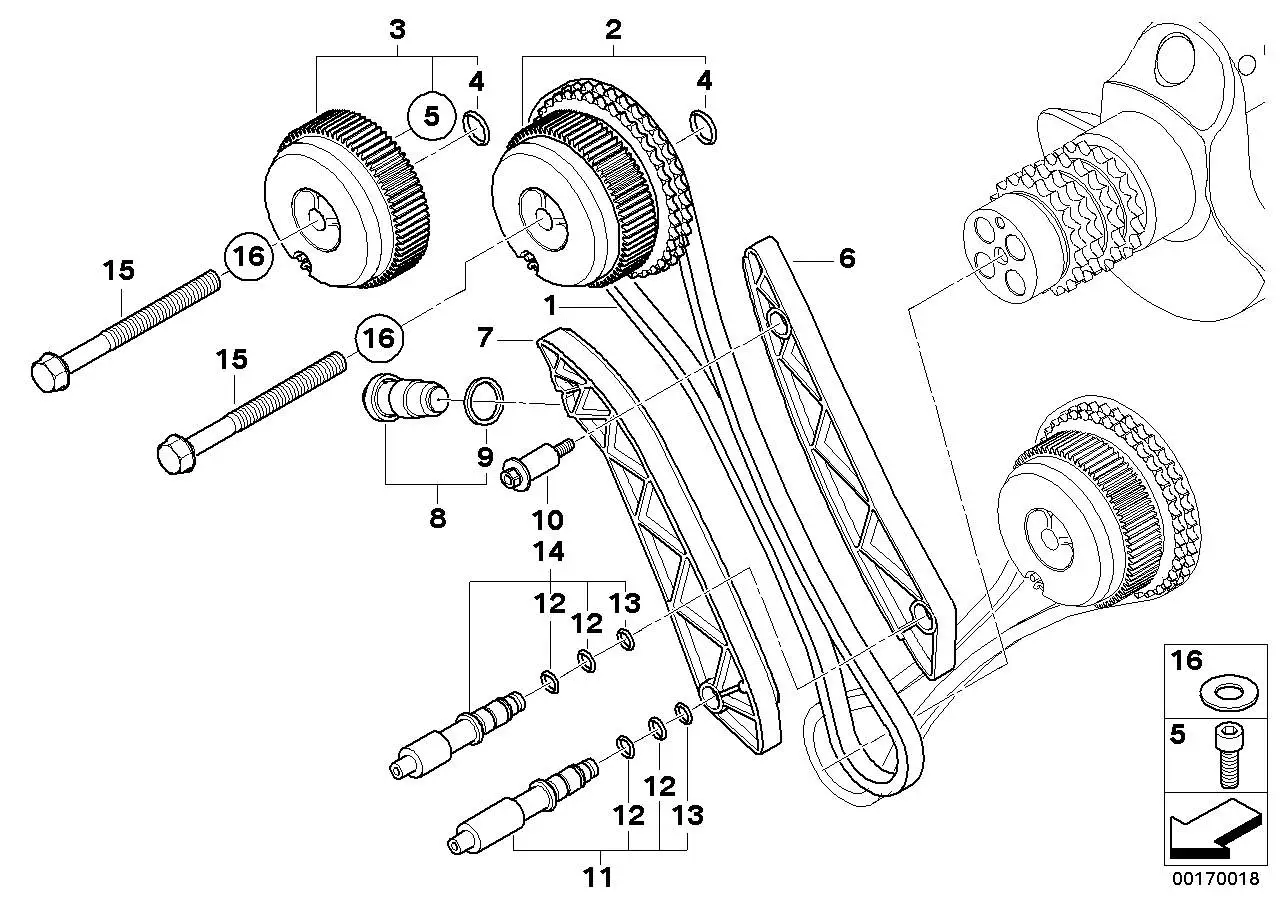 BMW Spannschiene E90 E92 E93 11317838869