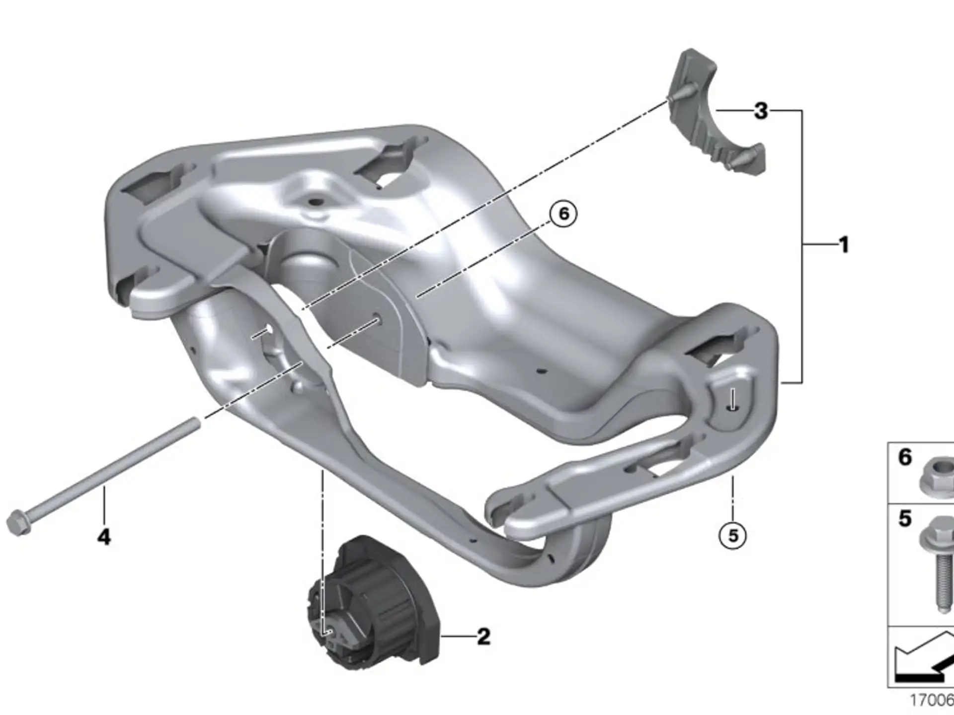 BMW Getriebeträger E70 E71 E72 F15 F16 F85 F86 22326854187