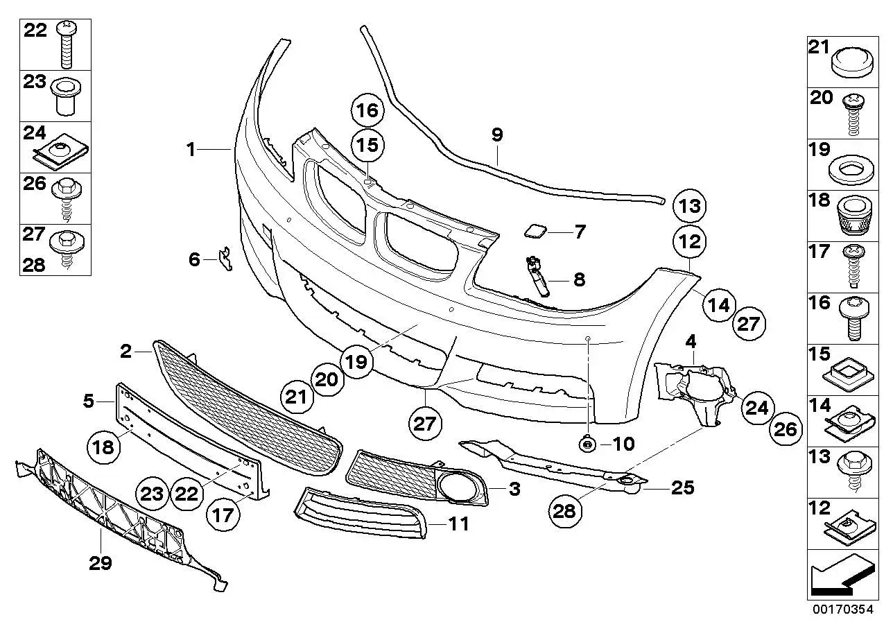 BMW Gitter seitlich rechts E82 E88 51118054486 - 1er E88 Cabrio,