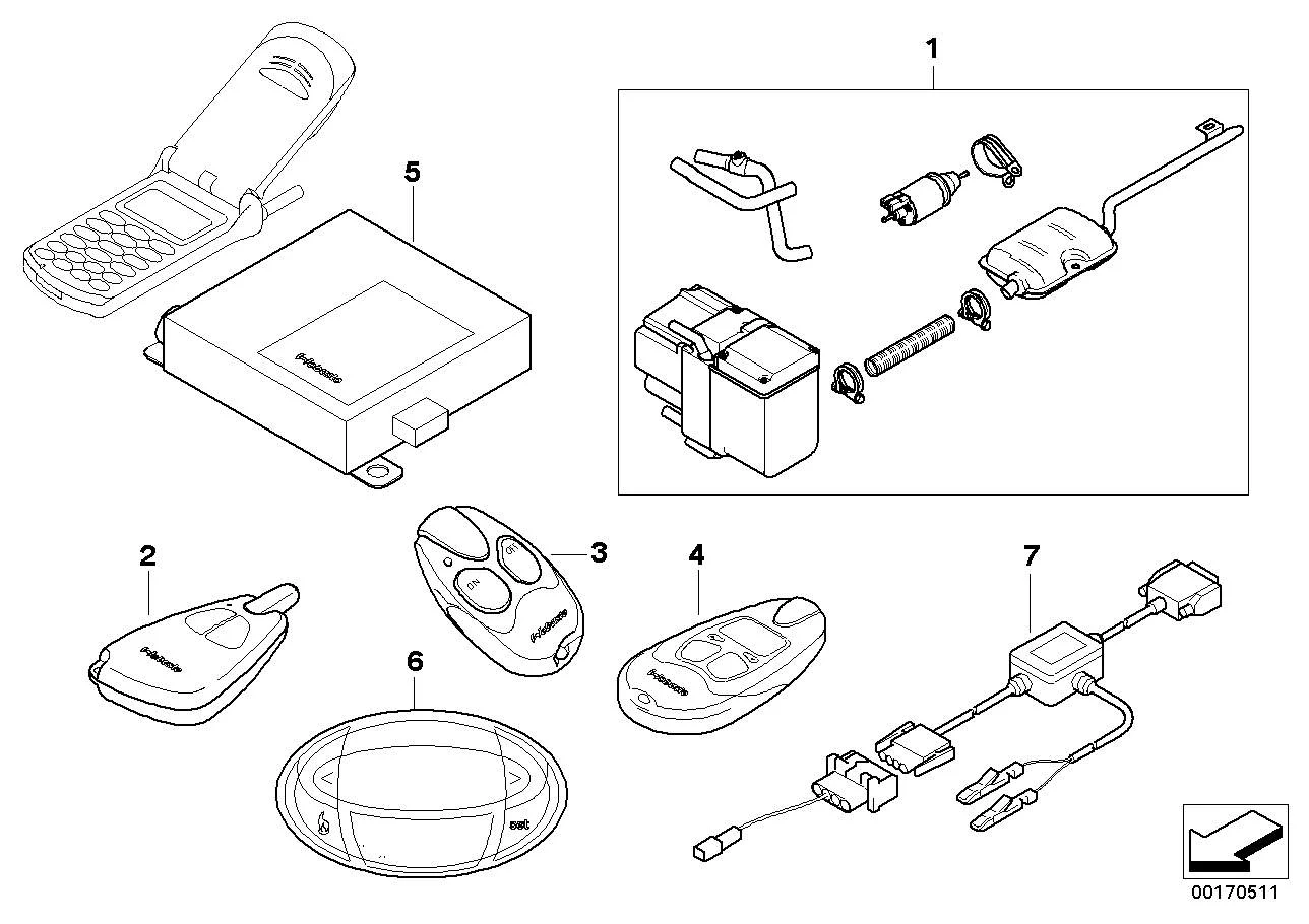BMW Standheizung Diagnoseadapter E36 E39 E46 E81 E82 E83 E84 E85 E86 E87 E88 E90 E91 E92 E93 F20 F21 F22 F23 F30 F31 F32 F33 F34 F36 R50 R52 R53 R55 R56 R57 64120414285