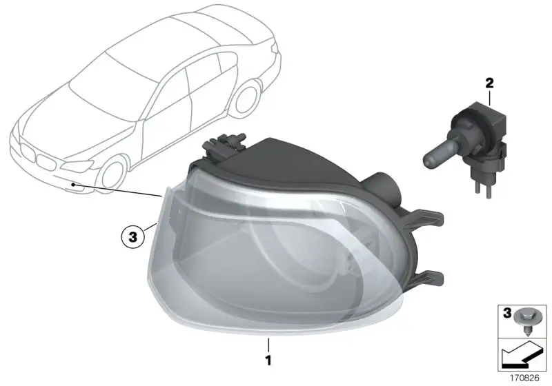 BMW Nebelscheinwerfer links 63177182195 - Bildposition 01