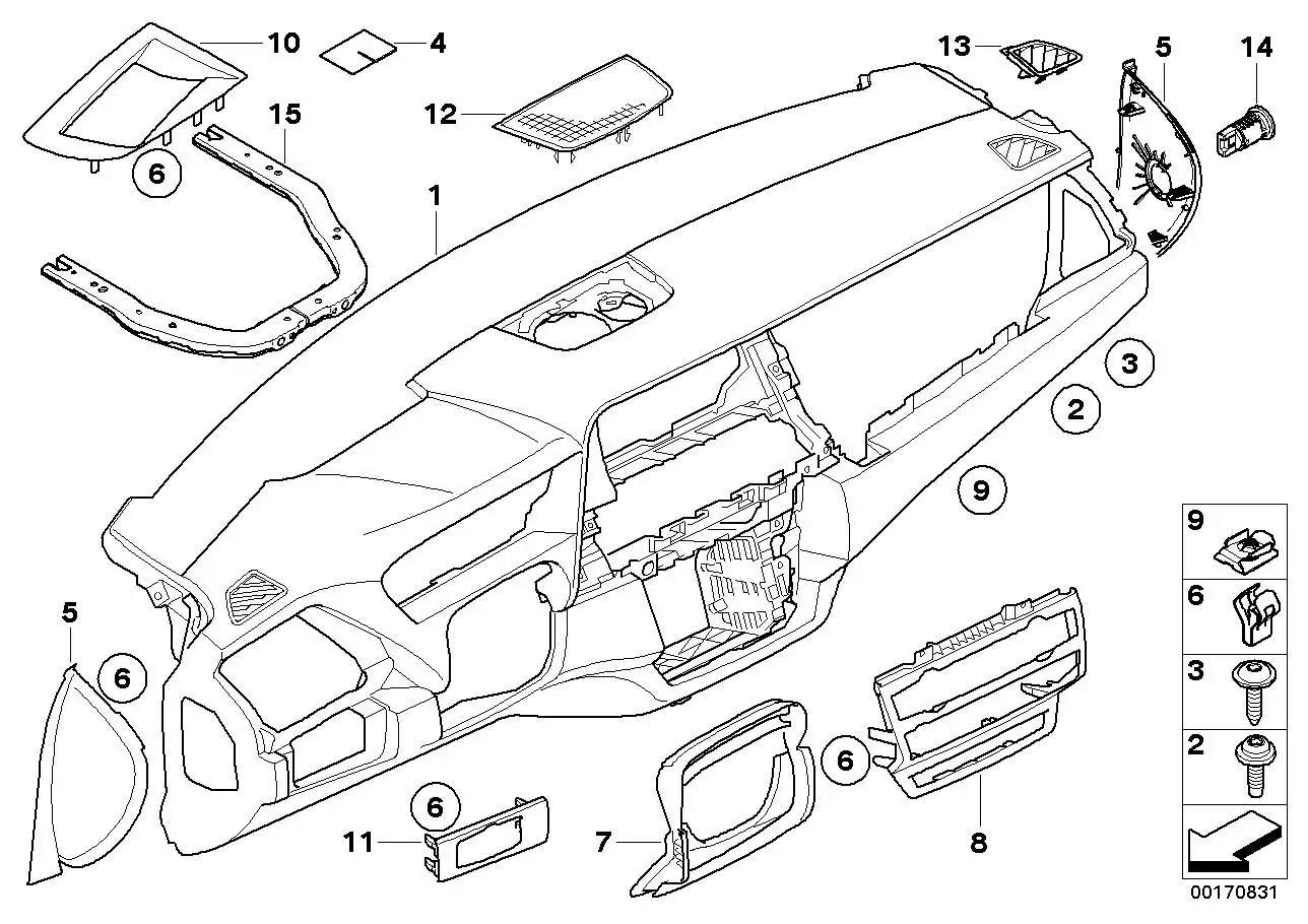 BMW Blende Lautsprecher E70 E71 E72 51457161796