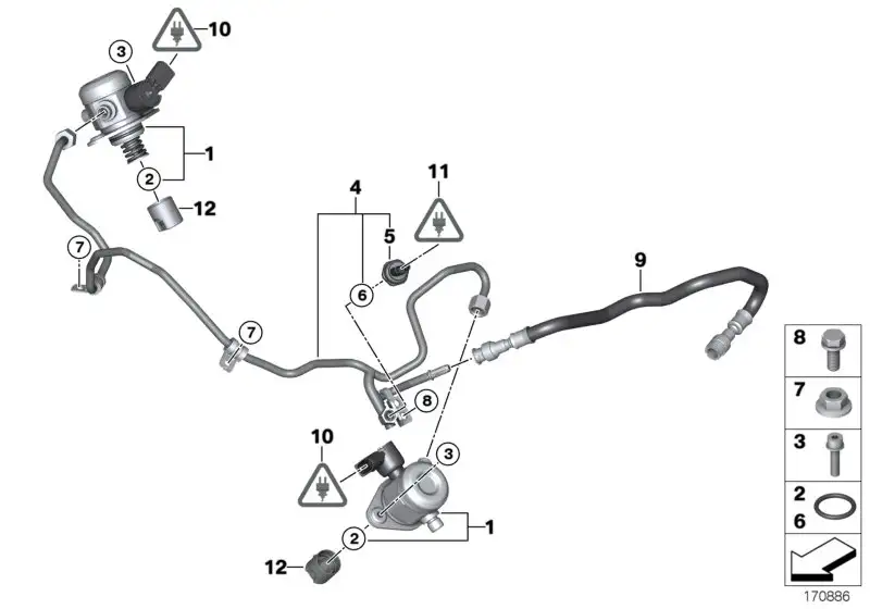BMW Kraftstoffzulaufleitung E70 E71 E72 F01 F02 F04 F07 F10 F11 F
