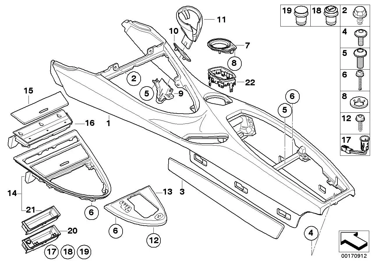 BMW Linsenschraube E52 E60 E61 E63 E64 07149145028 - Bildposition