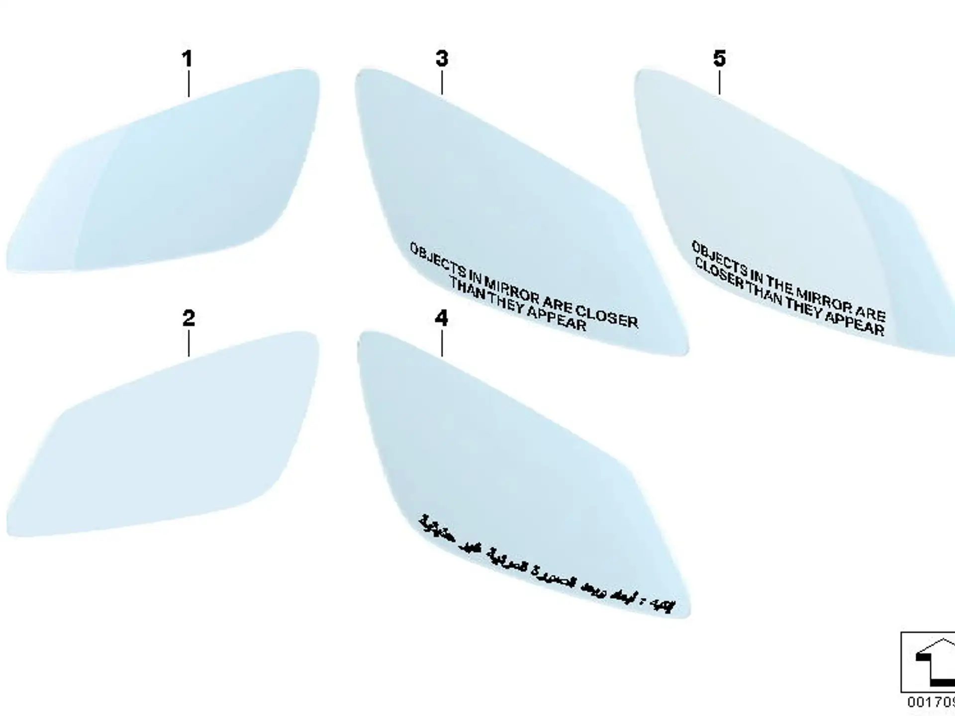 BMW Spiegelglas beheizt Weitwinkel links E60 E61 F01 F02 F04 F06 F07 F10 F11 F12 F13 51167251583