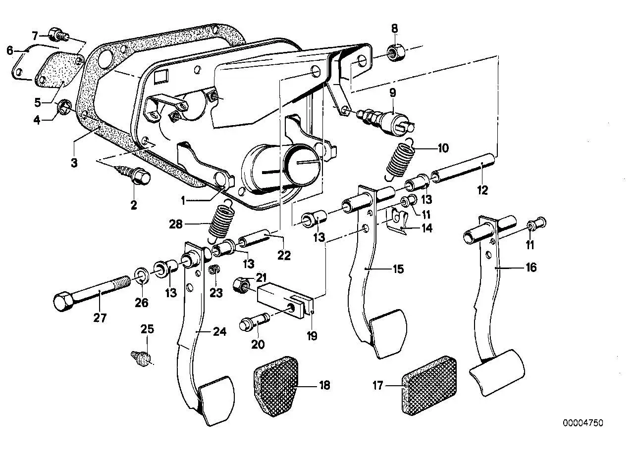BMW Pedalüberzug E12 E21 E24 35214540122 - 3er, 5er, 6er