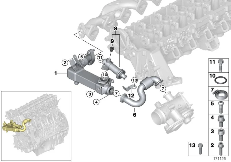 BMW Sechskantschraube E46 E53 E60 E61 E63 E64 E65 E66 E70 E71 E83 E87 E90 E91 E92 E93 07119913977