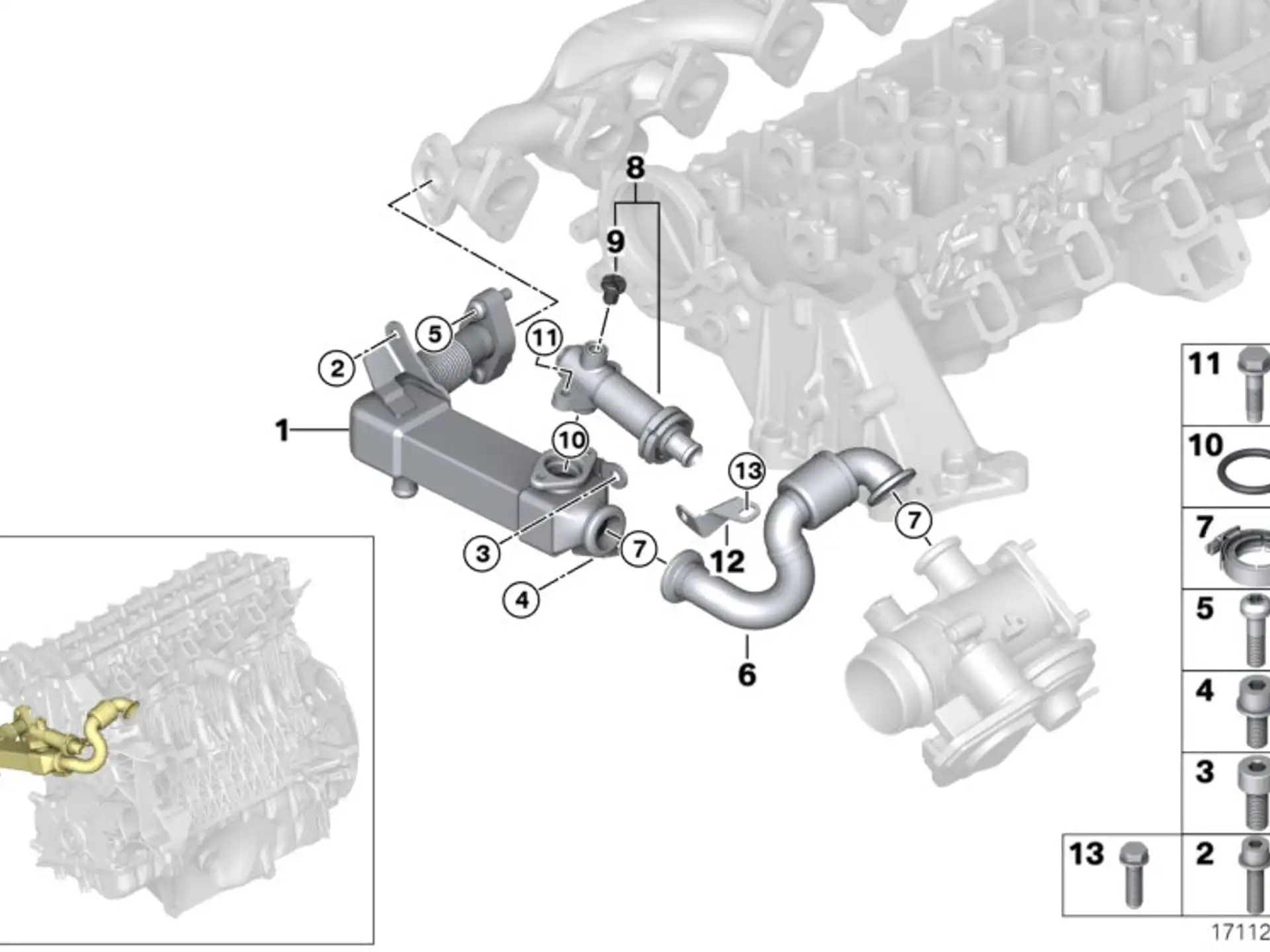 BMW Sechskantschraube E46 E53 E60 E61 E63 E64 E65 E66 E70 E71 E83 E87 E90 E91 E92 E93 07119913977