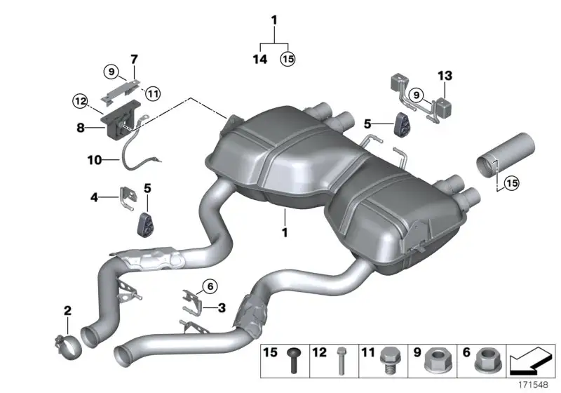 BMW Sechskantschraube mit Scheibe E53 E60 E61 E63 E64 E65 E66 E90