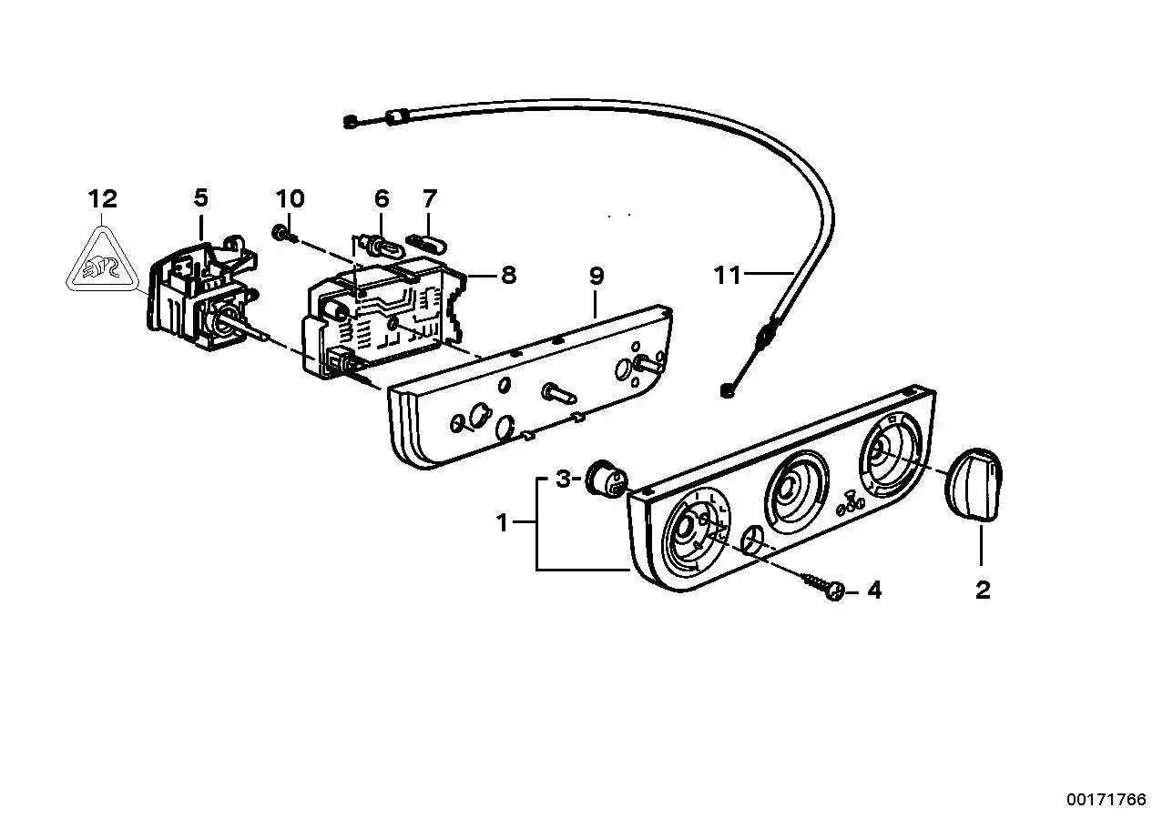 BMW Frontplatte Bedienteil Heizung E36 64118368041 - Z3 E36 Coupe