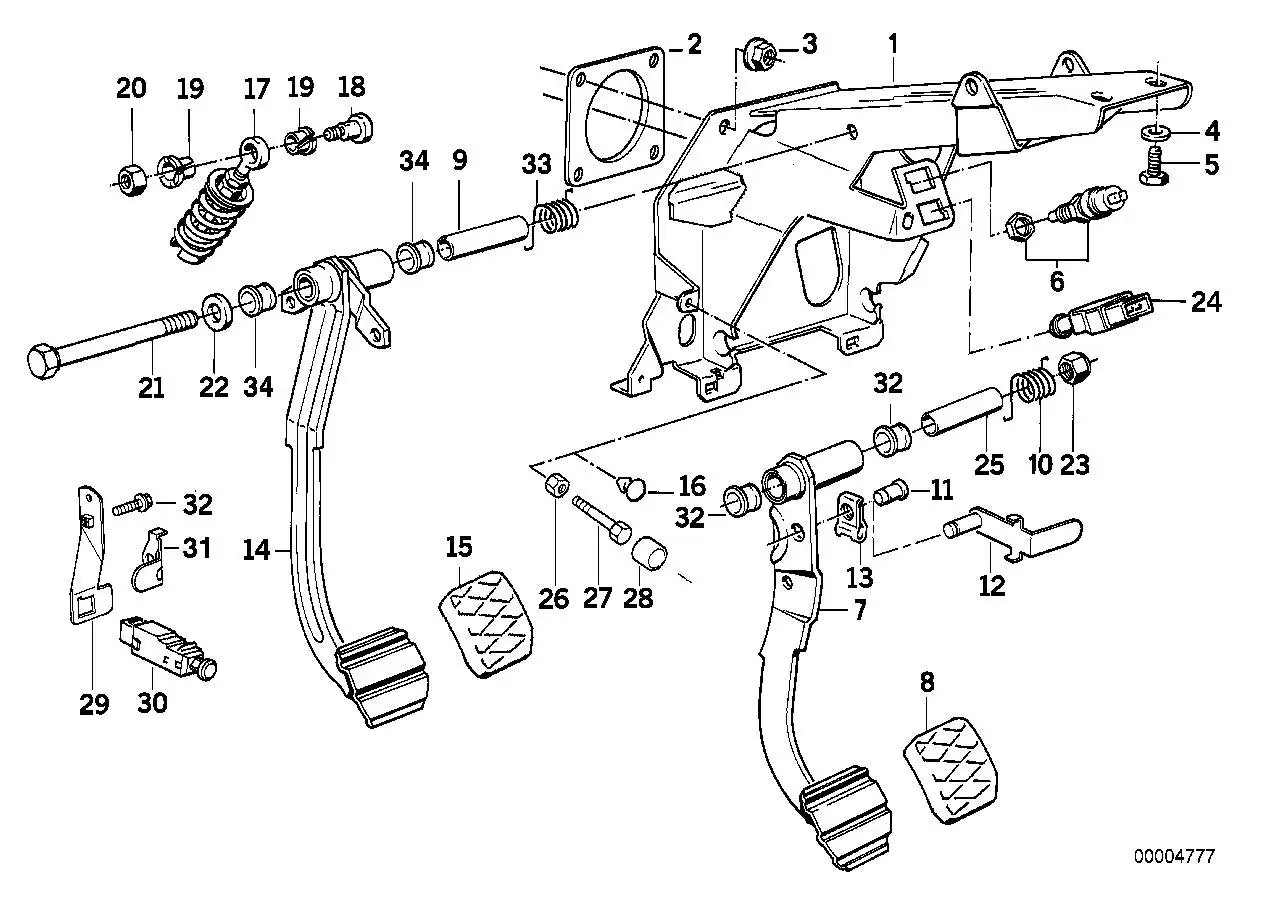 BMW Bremshebel E32 E34 35211161069