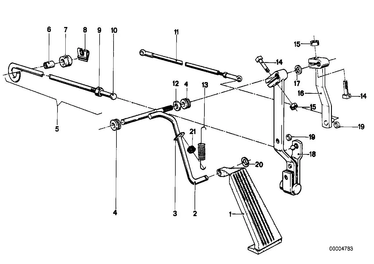 BMW Fahrpedal E12 E21 E24 E23 35411105414 - Bildposition 01