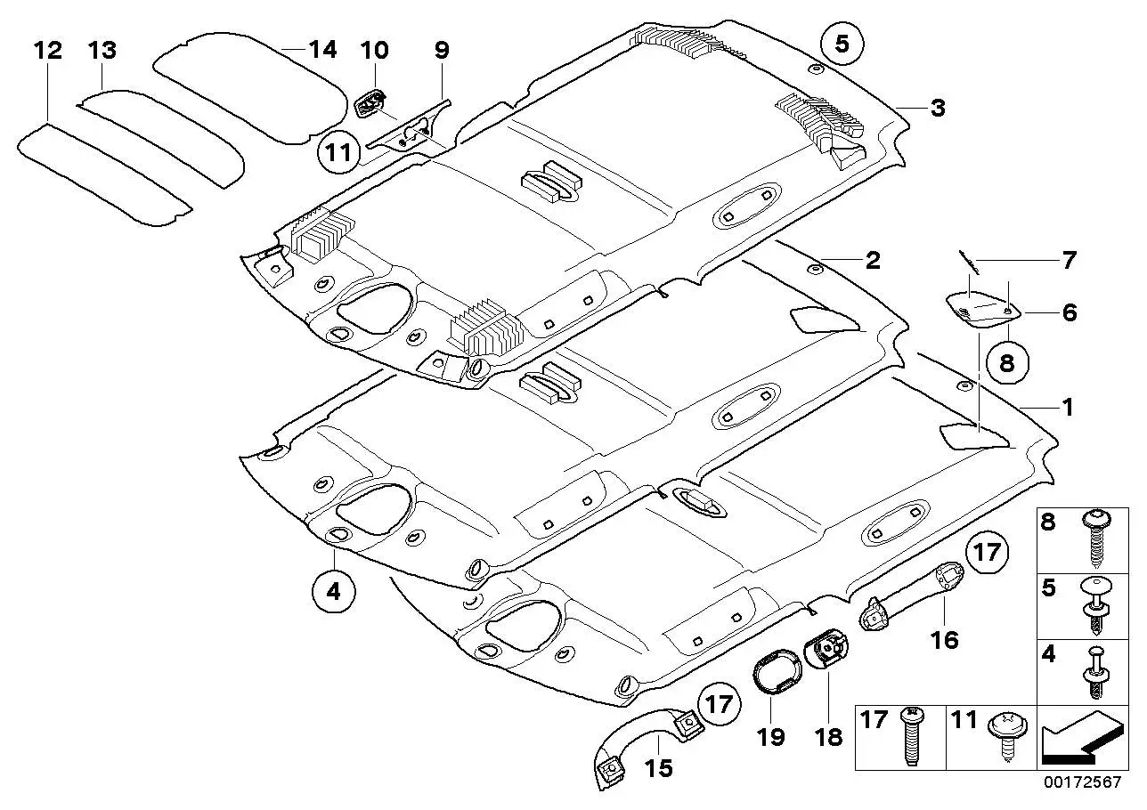 BMW Abdeckung Schliessbügel oben R55 51442757520