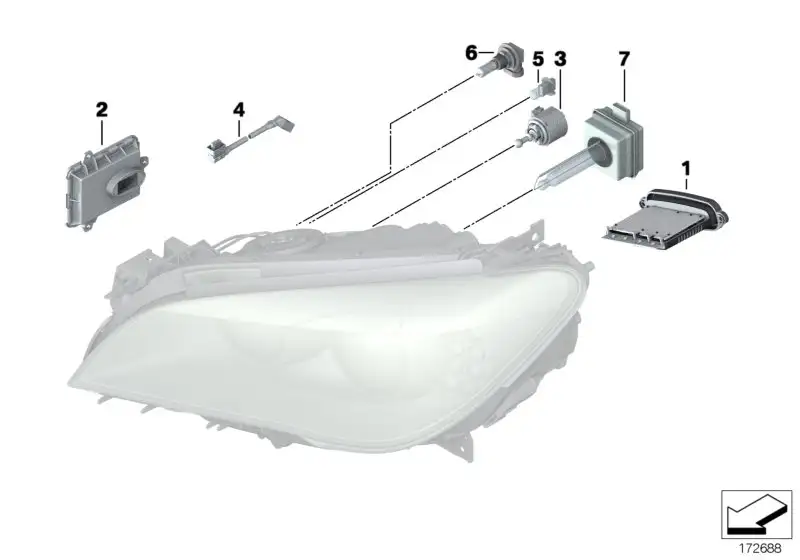 BMW Scheinwerfertreibermodul Xenon-Licht F01 F02 F04 63117316213