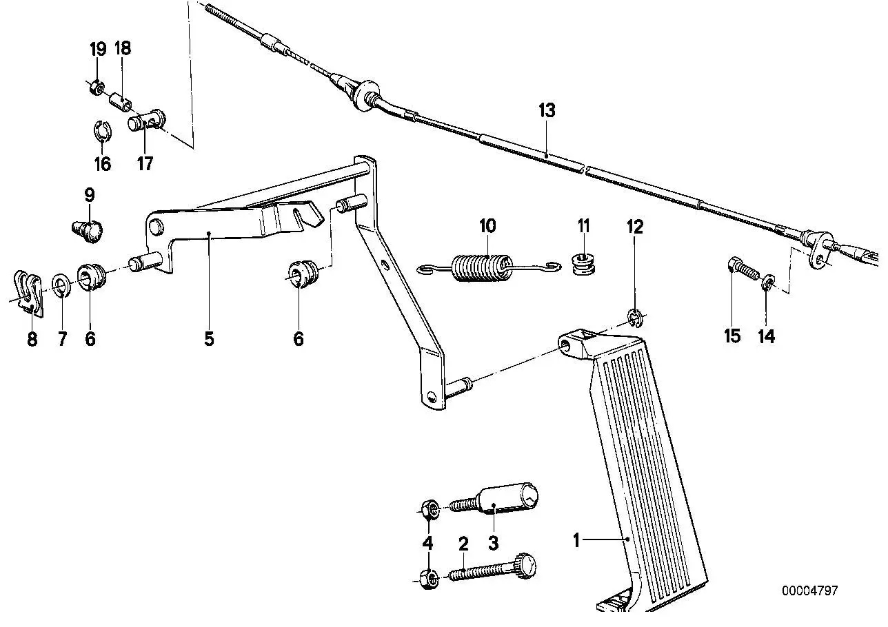 BMW Bowdenzug E23 35411151332