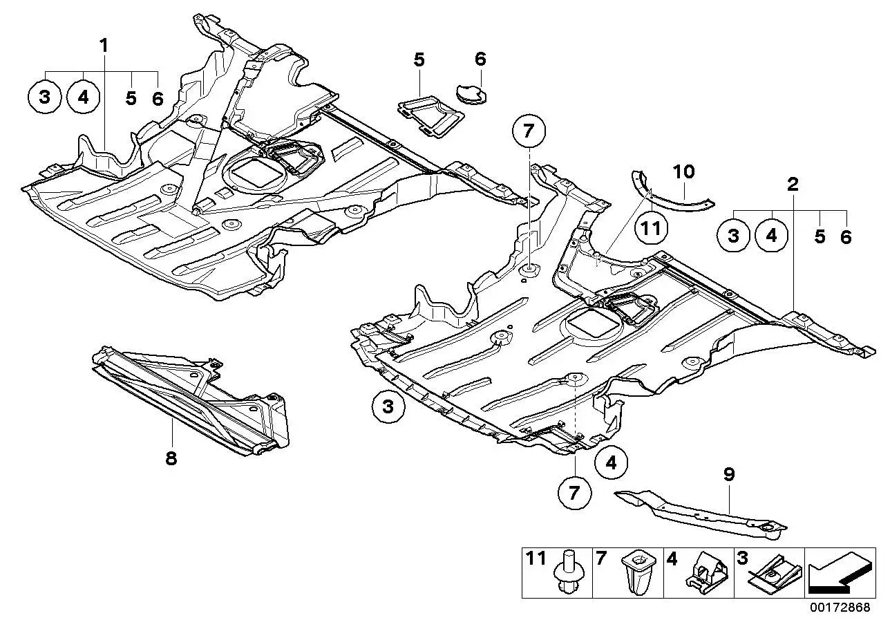 BMW Motorraumabschirmung E88 51758046618