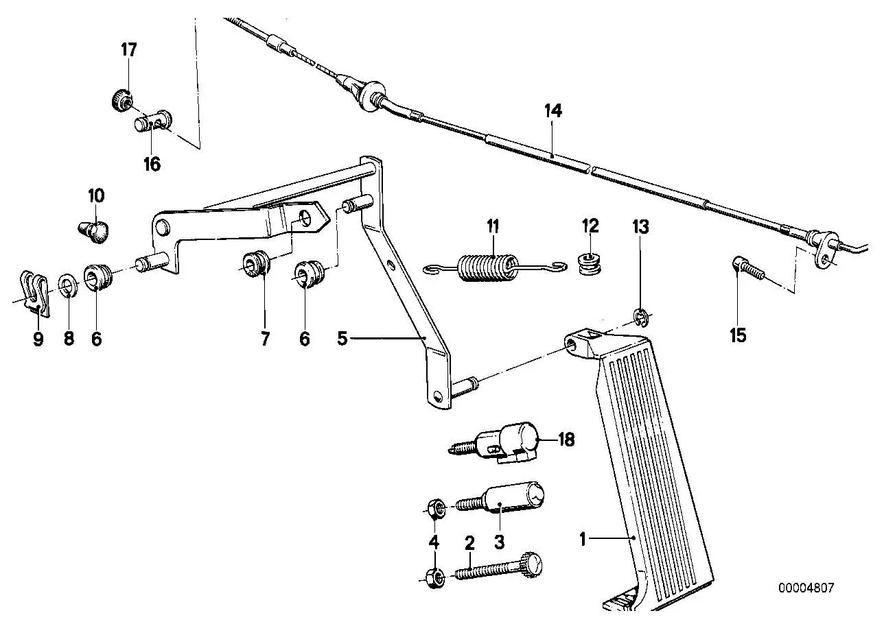 BMW Bowdenzug E23 35411152313