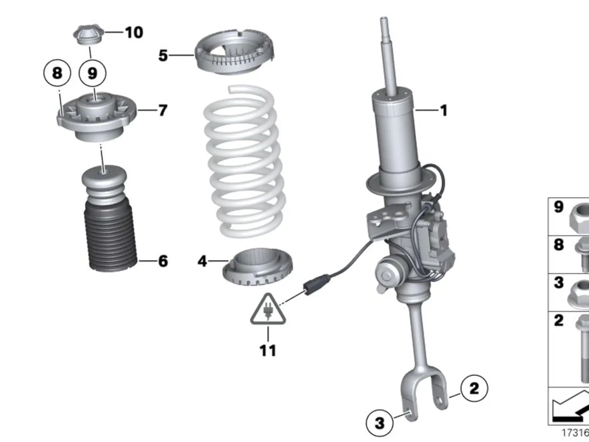 BMW Federunterlage oben F06 F07 F10 F11 F12 F13 F25 F26 G05 G06 G14 G15 G16 G30 G31 G32 31306862569