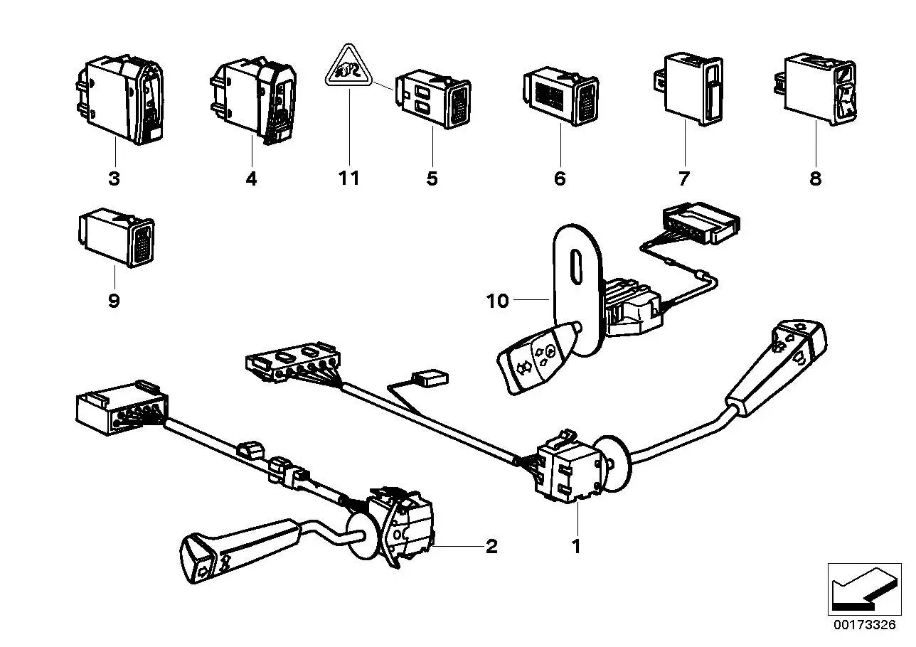 BMW Schalter Licht E31 E34 61318351235 - Bildposition 03