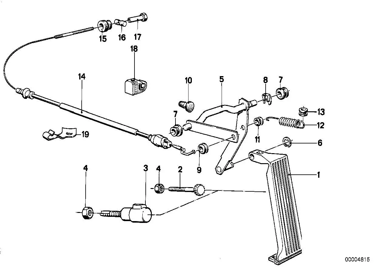 BMW Kick-Down-Schalter E23 E24 E28 E30 E31 E32 E34 E36 E38 354211