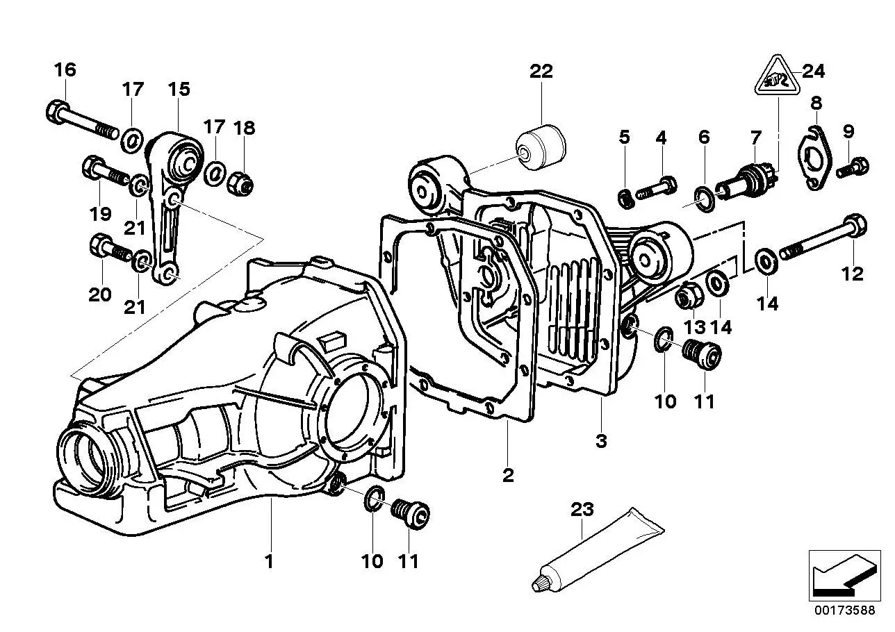 BMW Halter Hinterachsgetriebe E31 33171090117