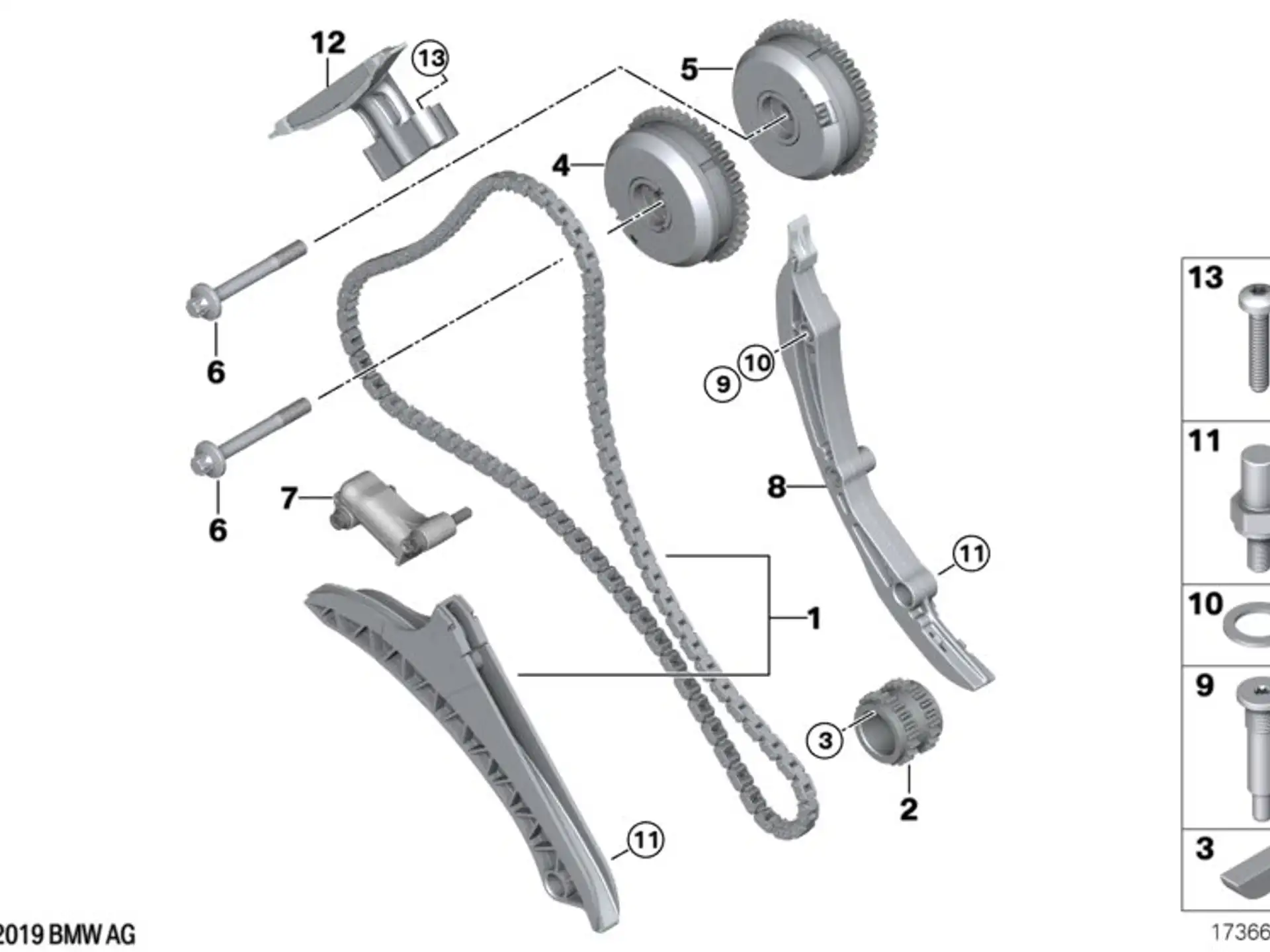 BMW Lagerschraube selbstsichernd E70 E71 E72 F01 F02 F04 F06 F07 F10 F11 F12 F13 F15 F16 F85 F86 F90 F91 F92 F93 F95 F96 G05 G06 G07 G11 G12 G14 G15 G16 G30 11317584403
