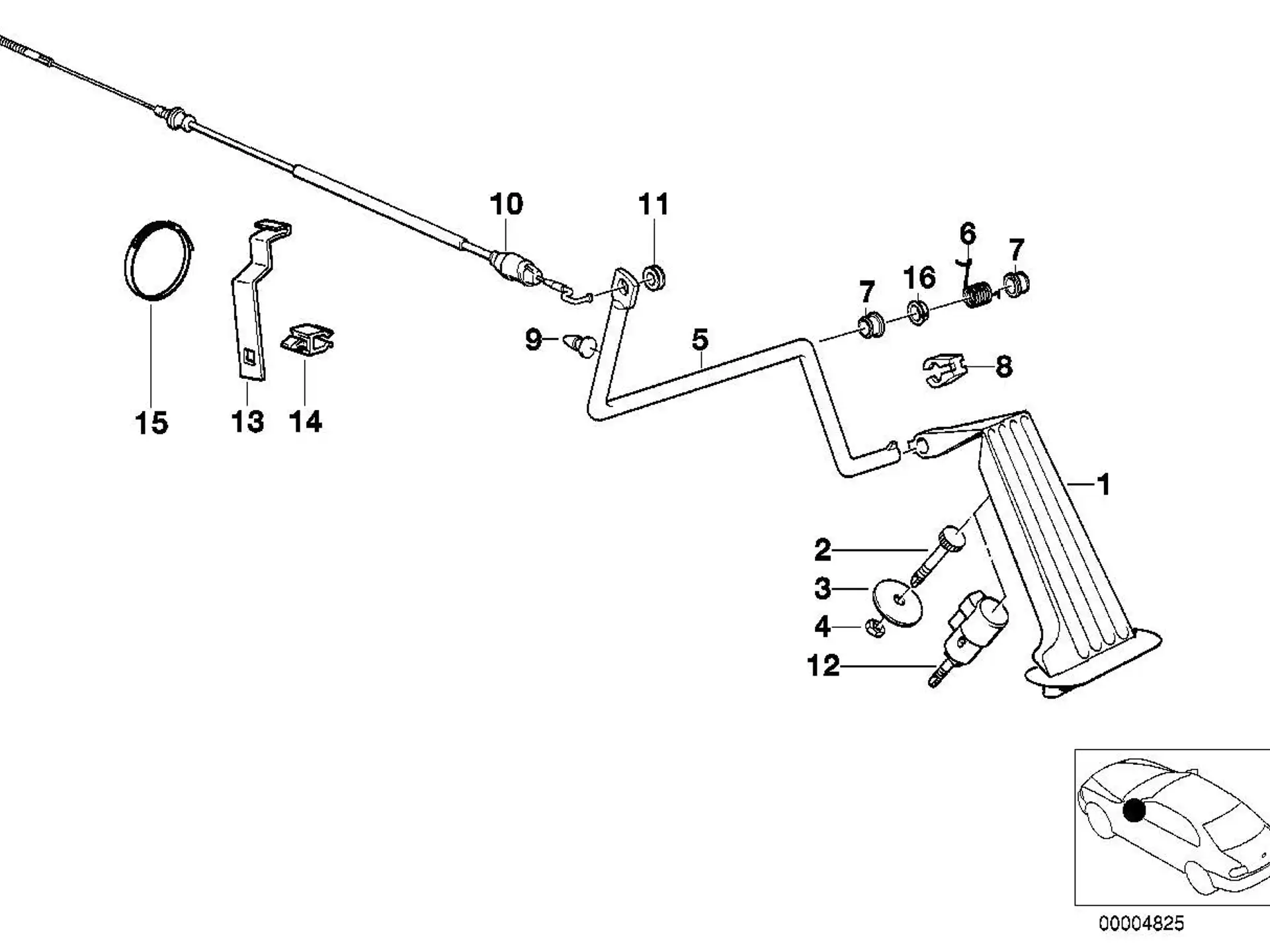 BMW Fahrpedal E36 E46 35411158660