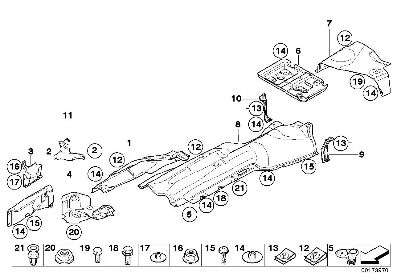 BMW C-Clip Mutter selbstsichernd E81 E82 E84 E87 E88 E90 E91 0714