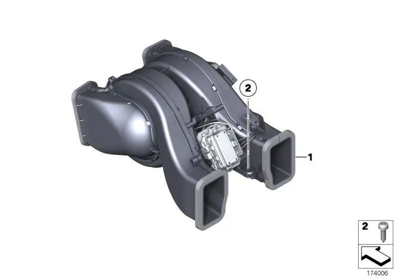 BMW Gebläse Fondraum F01 F02 F04 F07 F10 F11 64119311853 - 5er, 7