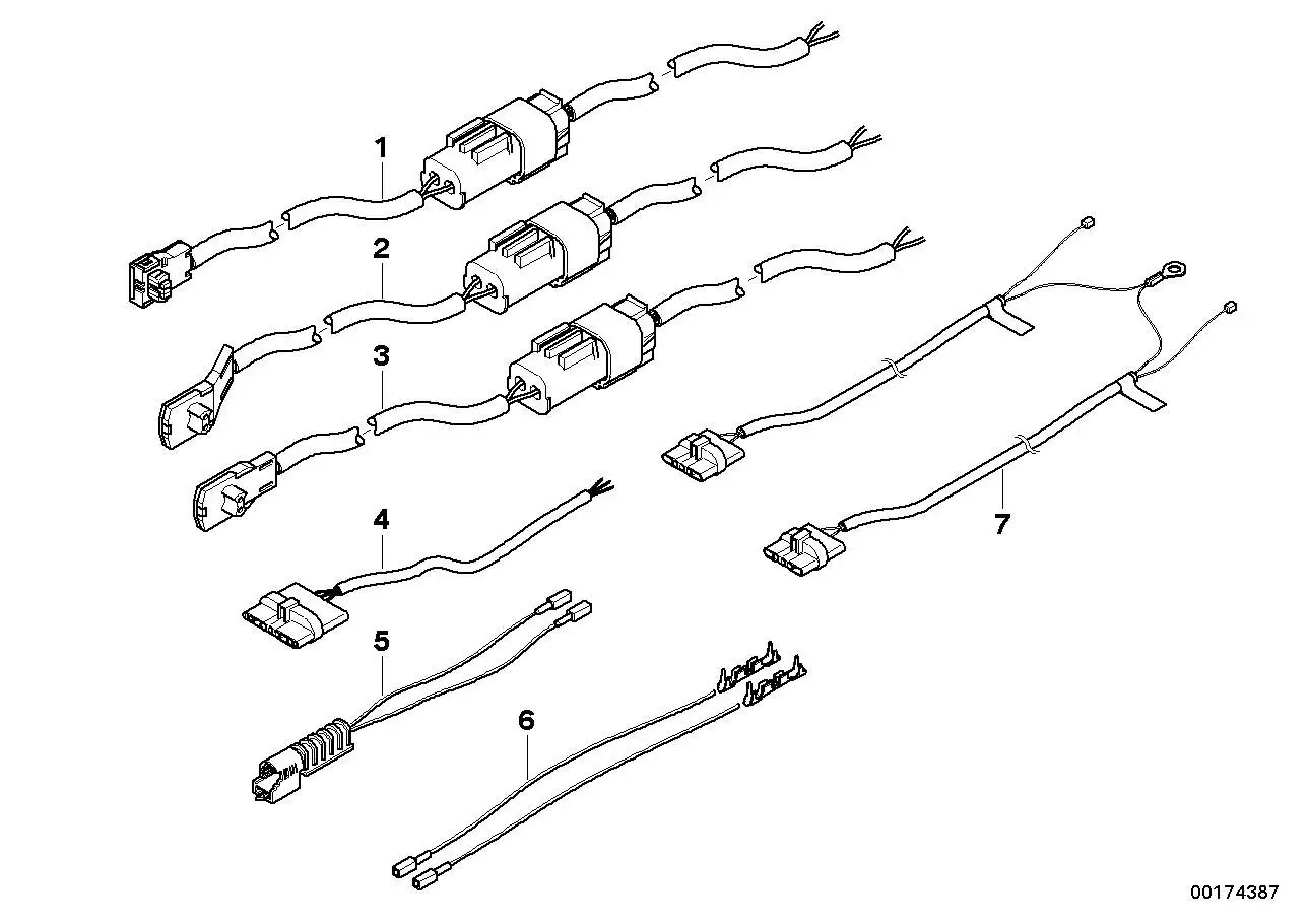 BMW Rep.-Kabel Gurtstrammer/Sitzstecker E38 E39 E46 E53 E70 E71 E