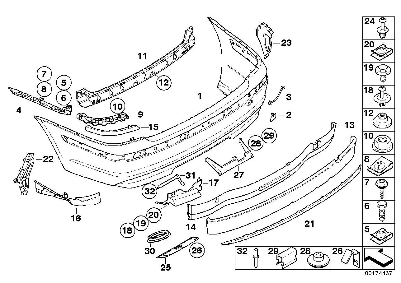 BMW Aufnahme seitlich hinten links E65 E66 51127135607