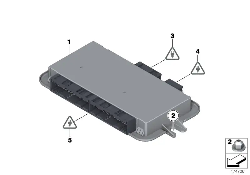 BMW Fussraummodul F01 F02 F04 F06 F07 F10 F11 F12 F13 F25 F26 613
