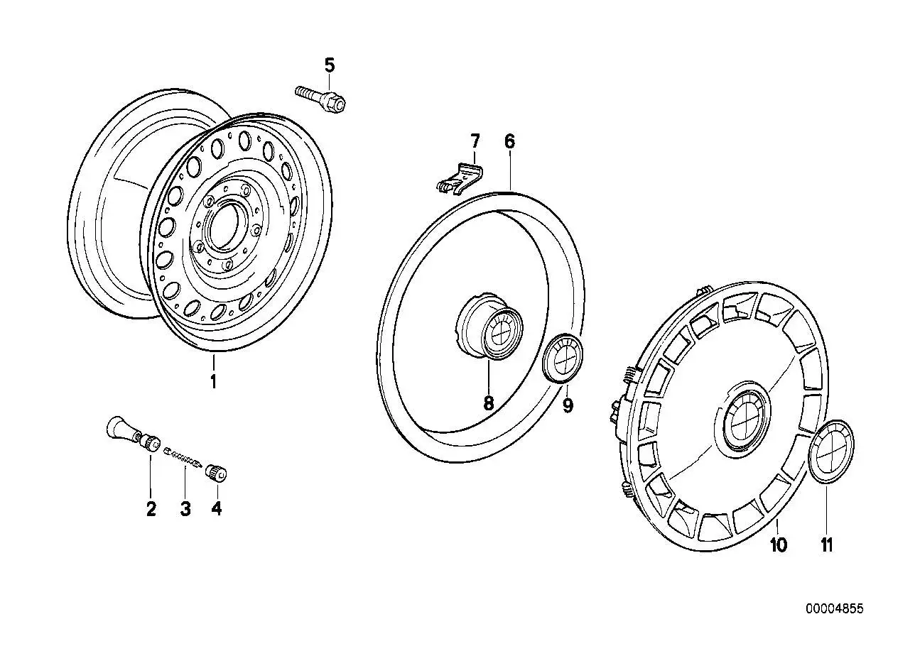 BMW Zierring E12 E23 E28 E30 36131120543