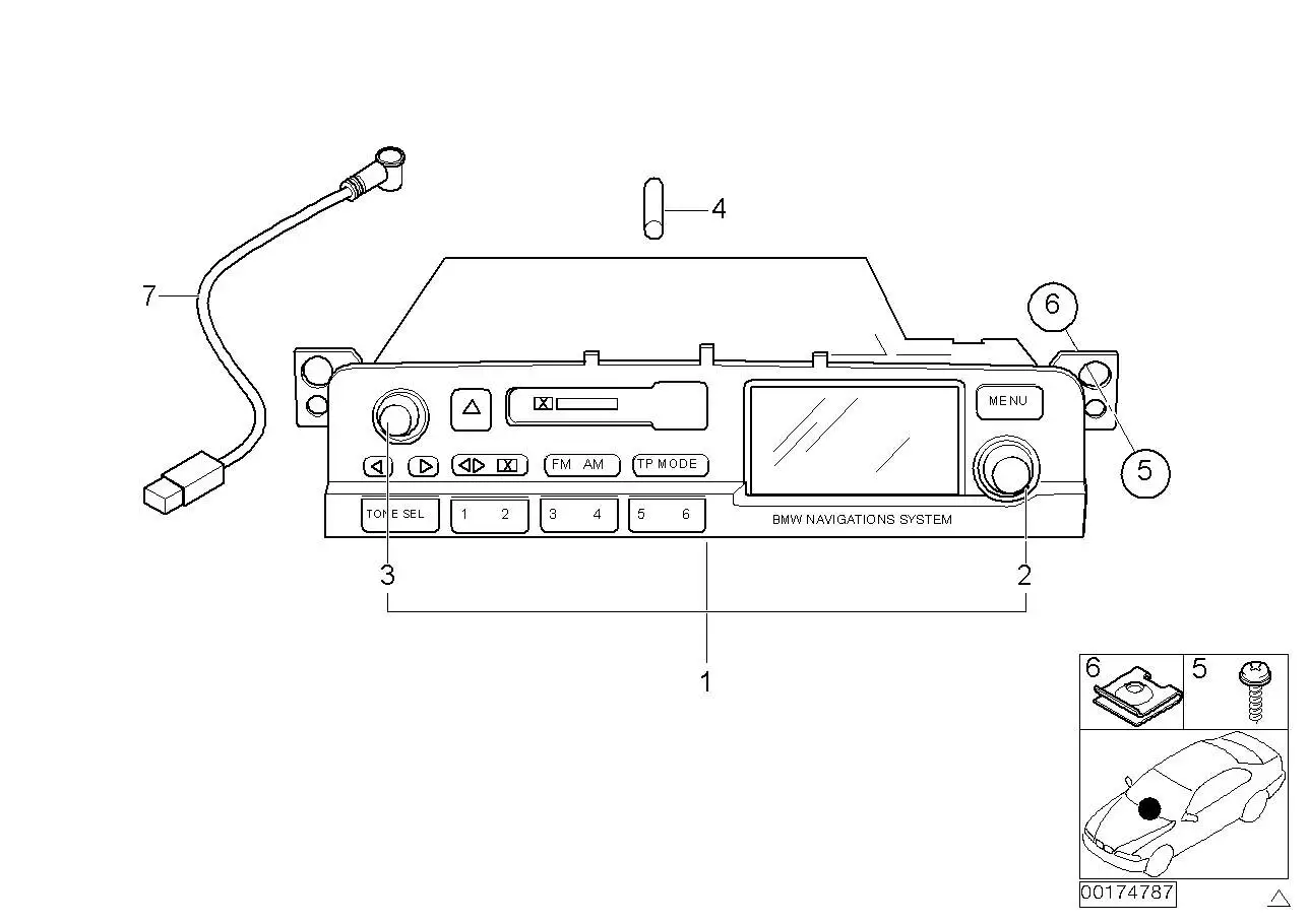 BMW Knopf E46 65126907822 - Bildposition 02
