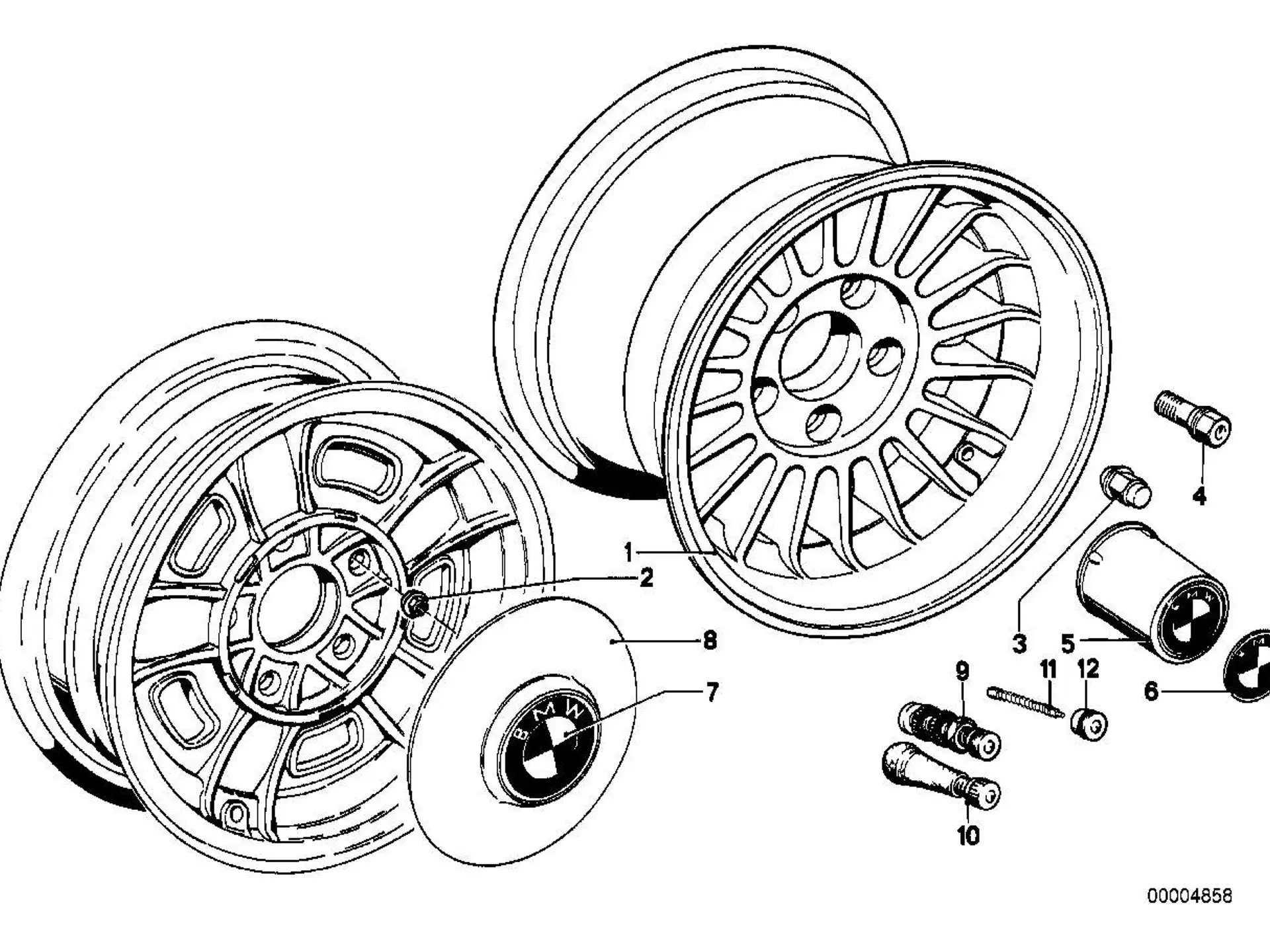 BMW Nabenabdeckung E12 E23 E24 E28 36131114435