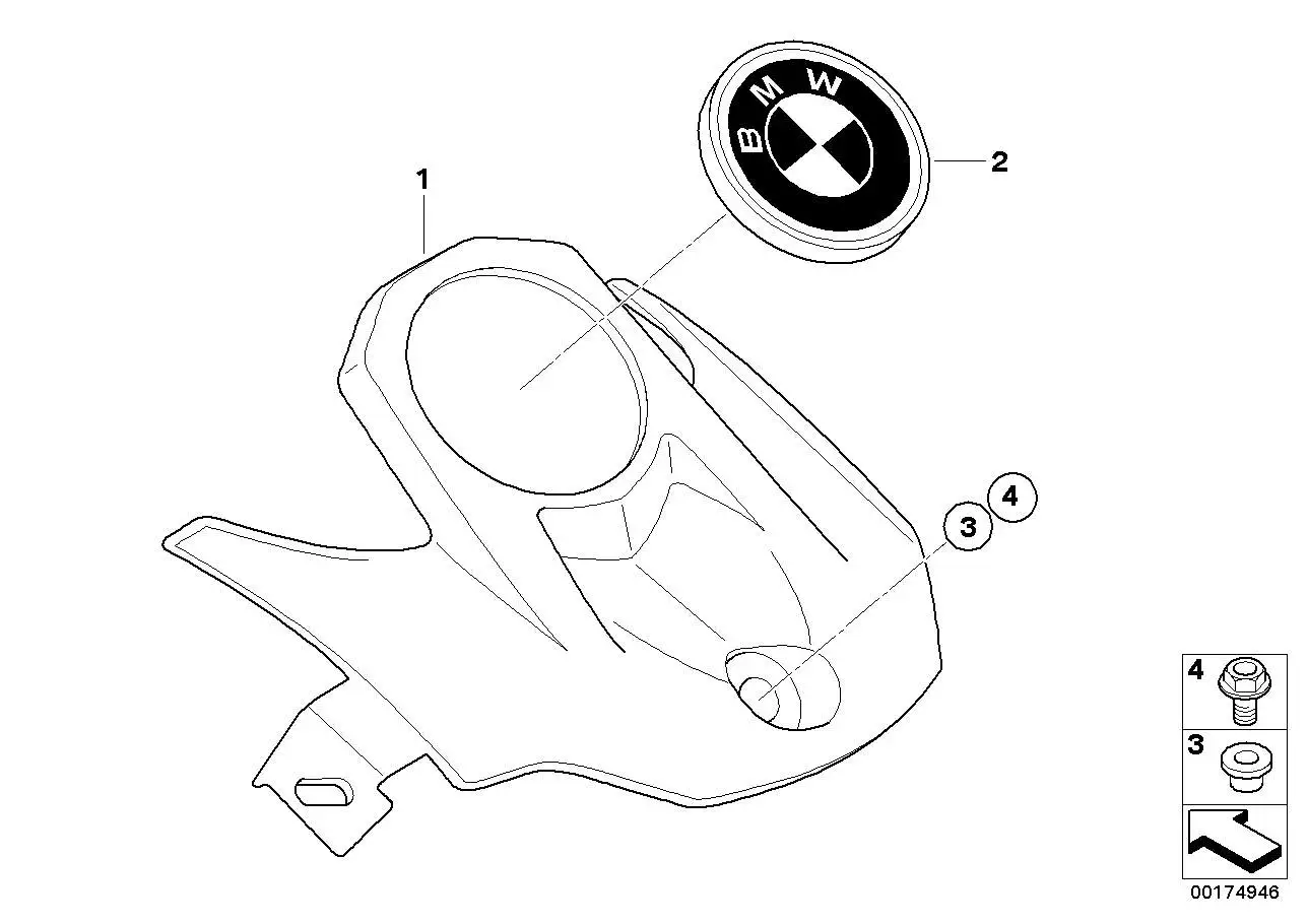 BMW Plakettenträger K16 46637713244