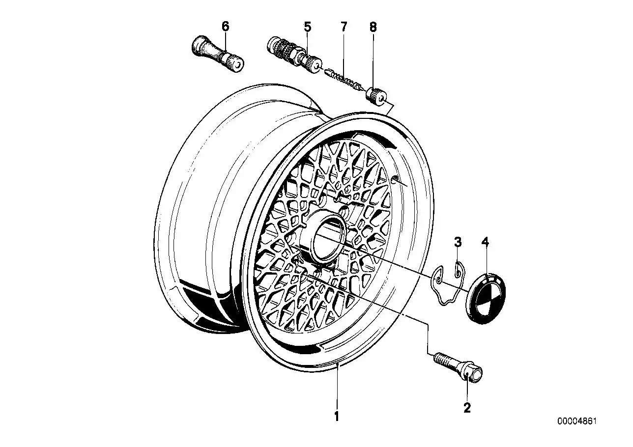 BMW Haltefeder E12 E23 E24 E28 E32 E34 36131121871 - 5er, 6er, 7e