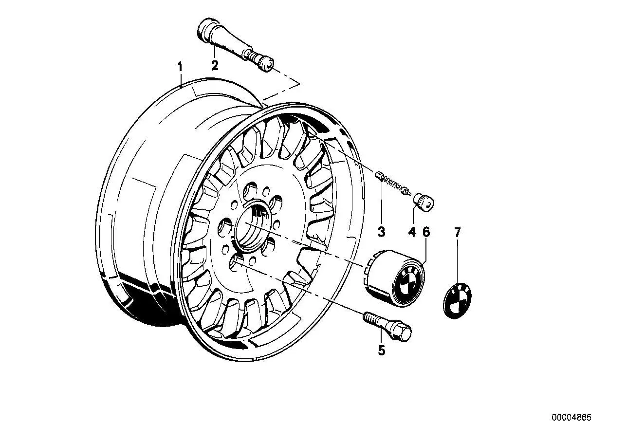 BMW Scheibenrad Leichtmetall TRX gegossen 36111124810 - Bildposit