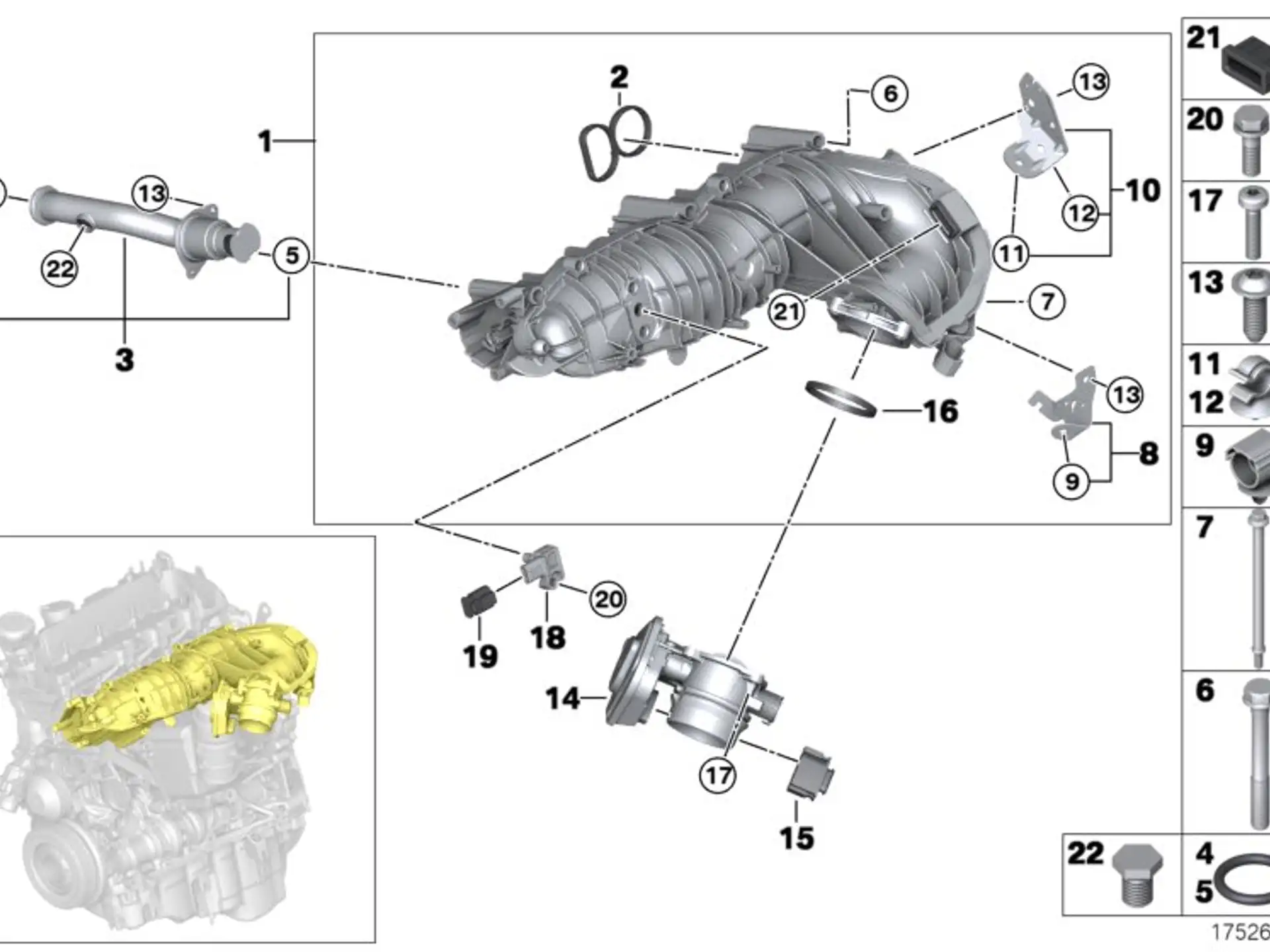 BMW O-Ring E60 E61 E81 E82 E83 E87 E88 E90 E91 E92 E93 11617805052