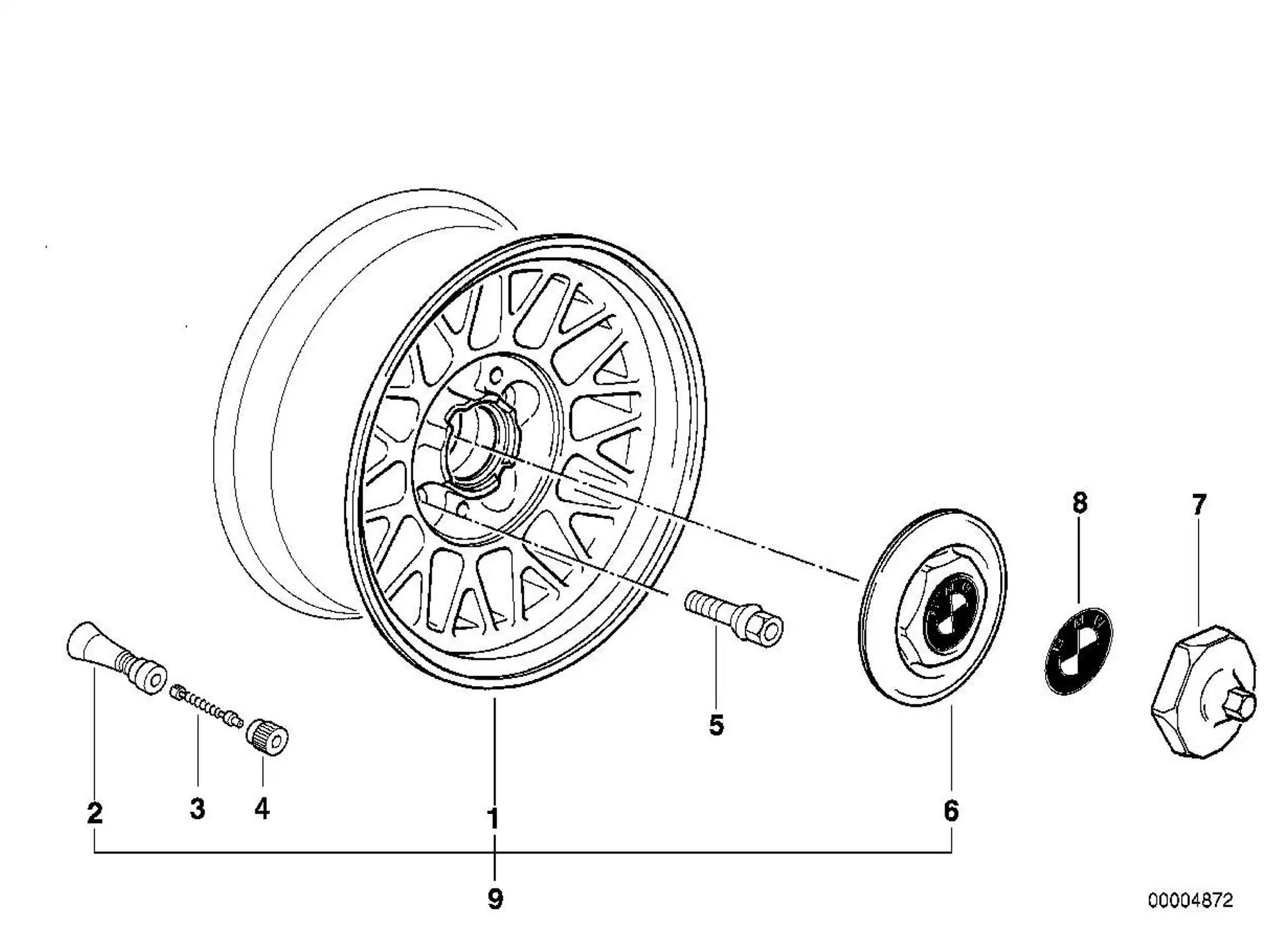 BMW Nabenabdeckung E31 36131179985