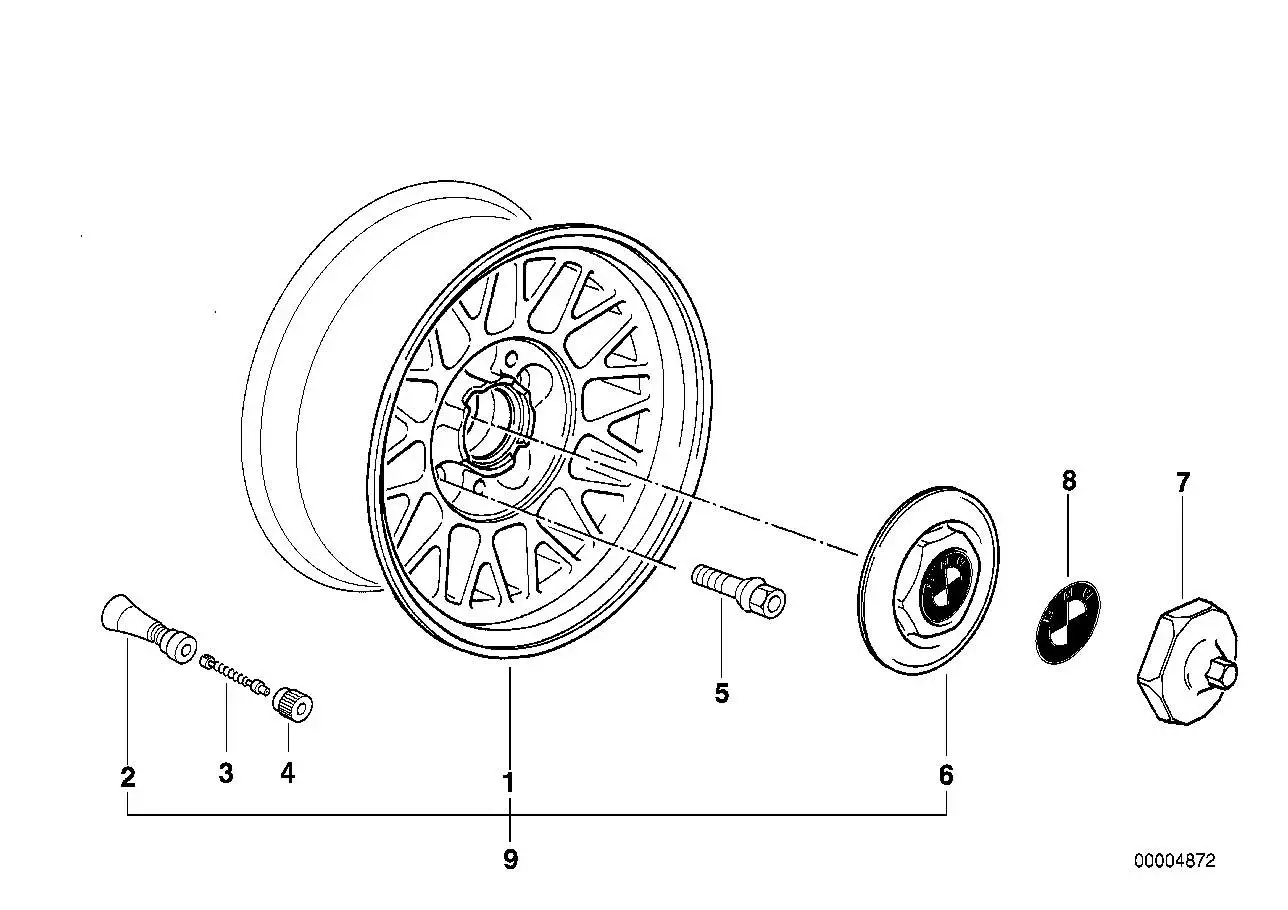 BMW Nabenabdeckung E31 36131179985 - 8er E31