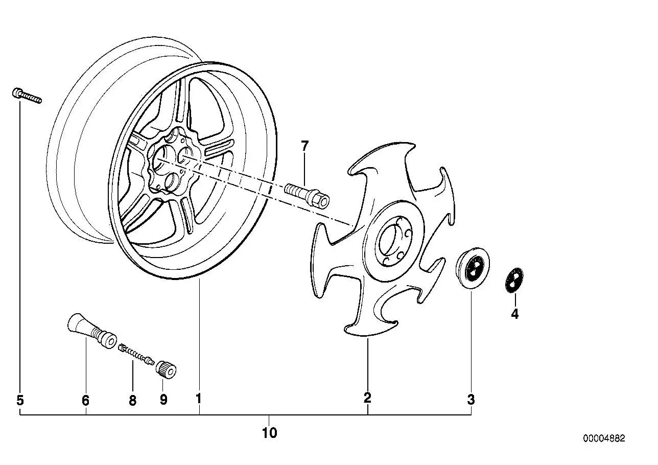 BMW Zylinderschraube 36112227124 - Bildposition 05