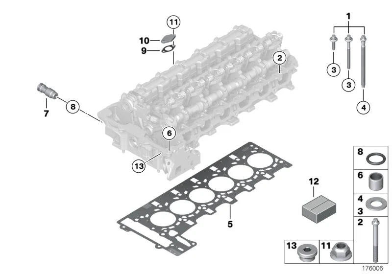 BMW Zylinderkopfdichtung asbestfrei E60 E61 E63 E64 E65 E66 E70 E81 E82 E83 E84 E85 E86 E87 E88 E89 E90 E91 E92 E93 F01 F02 F10 F11 F25 11127553209