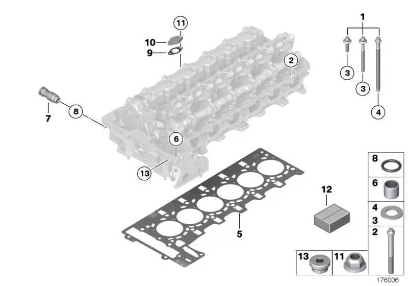 BMW Zylinderkopfdichtung asbestfrei E60 E61 E83 E85 E89 E90 E91 E