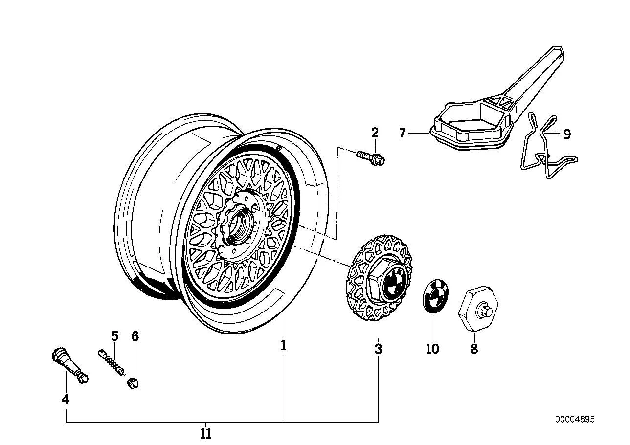 BMW Nabenabdeckung E24 E32 E34 36131180115