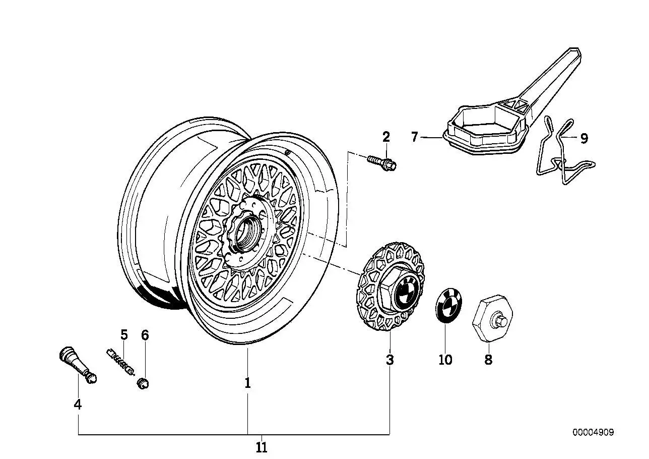 BMW Haltefeder E34 36131180138 - Bildposition 09