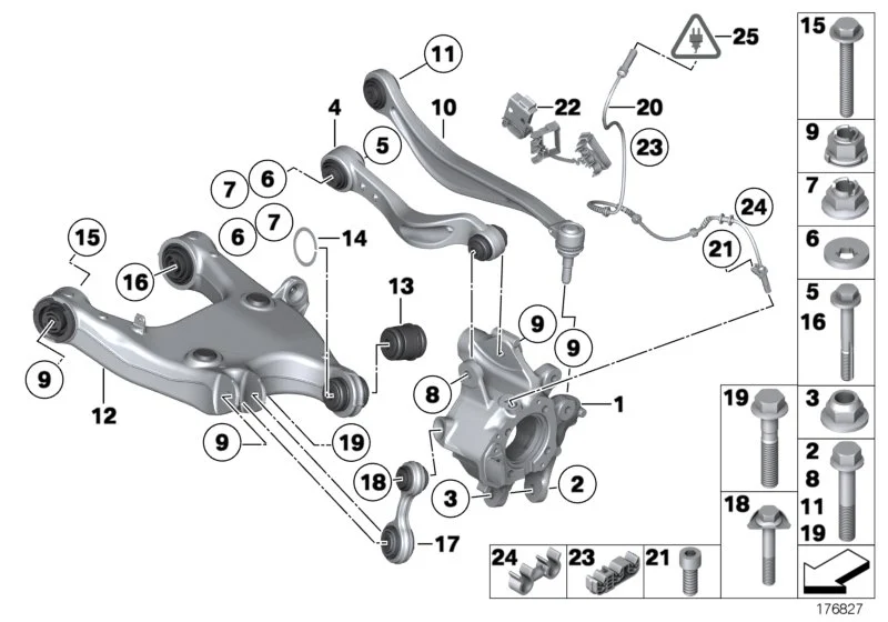 BMW Sechskantschraube mit Scheibe F01 F02 F04 F06 F07 F10 F11 F12 F13 33306786218