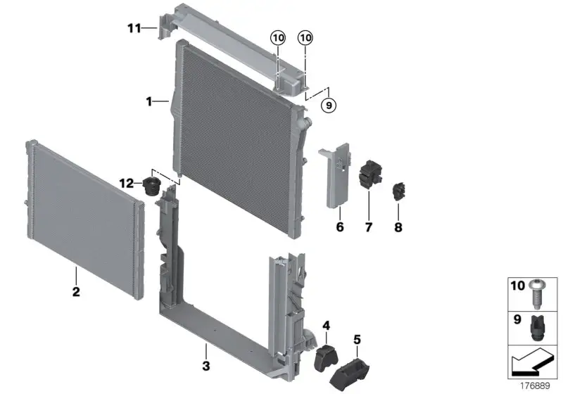 BMW Kühlmittelkühler E70 E71 E72 F15 F16 17117576305 - X5 E70, X5